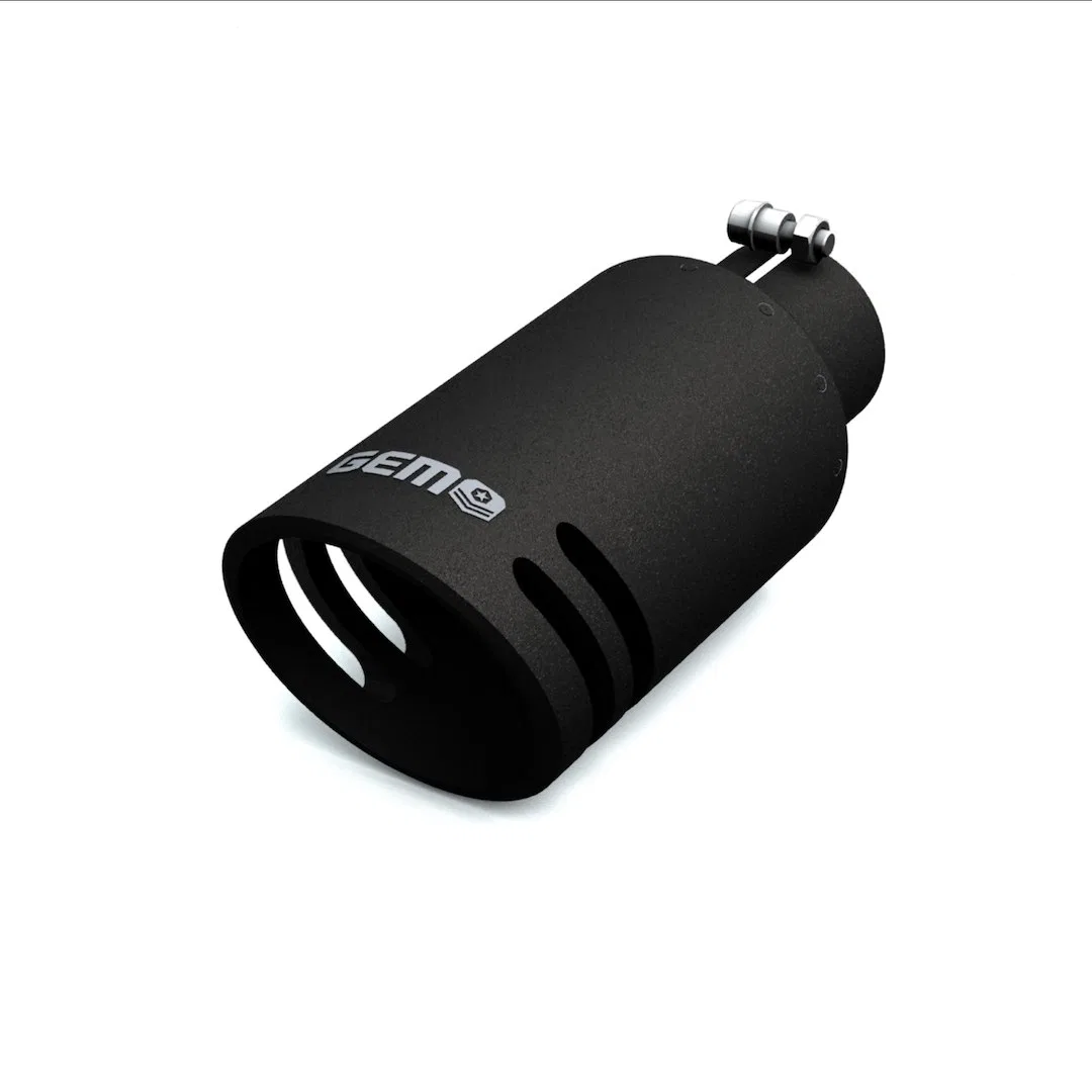 B11255 – MAXWAY INT. Exhaust Tail Pipe Tip, 2-1/2 Inch Clamp On Or Weld On 5 Inch Outlet Billet Aluminum With 304 Sta...
